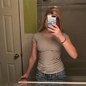 HOLLISTER Stripped Short Sleeve T-Shirt